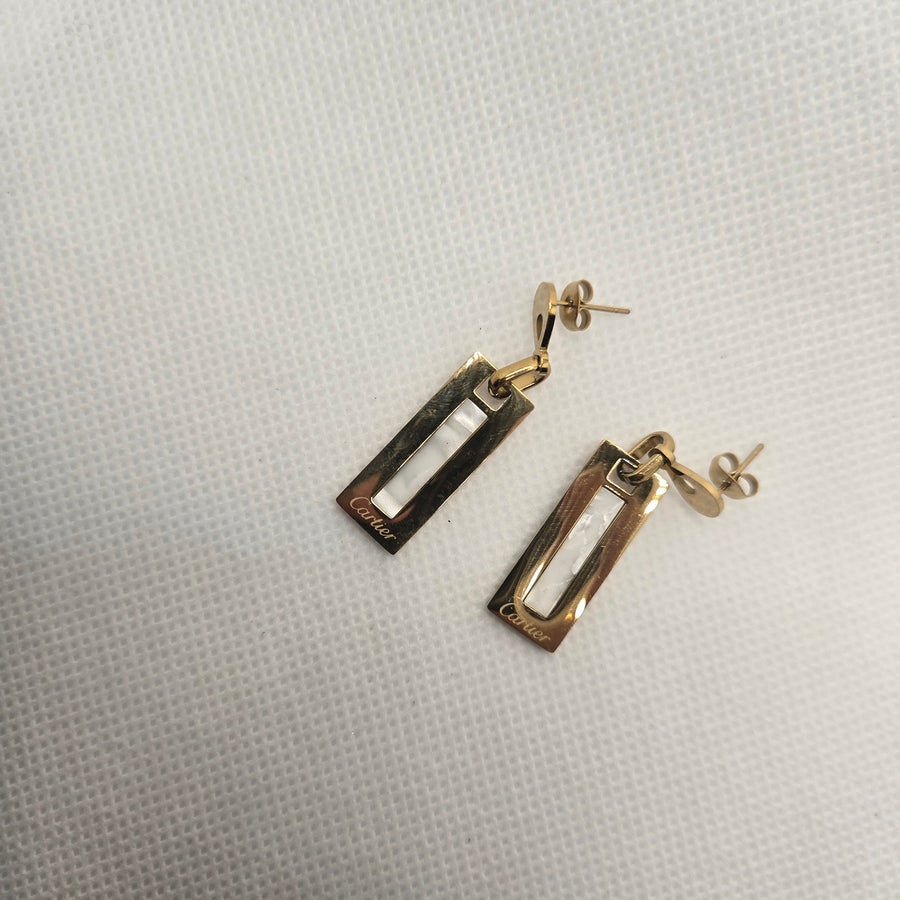 Rectangular Open-Frame Drop Earrings