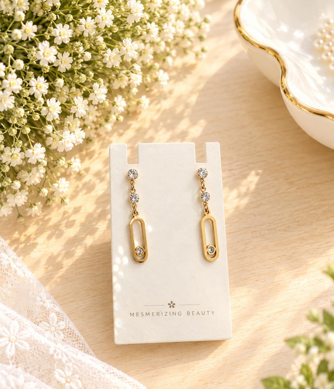 Link, Star and Oval Earring Set (3 Sets)
